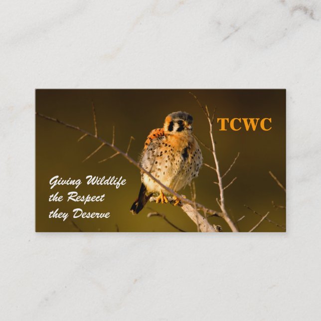TCWC - Logokestrel-Freiwillig-Visitenkarte Visitenkarte (Vorderseite)