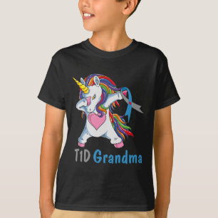Td1 Oma Dabbing Unicorn Typ 1 Diabetes Awaren T-Shirt