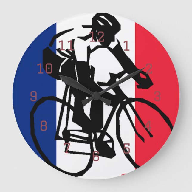 tdf vive le velo custom design große wanduhr (Vorderseite)