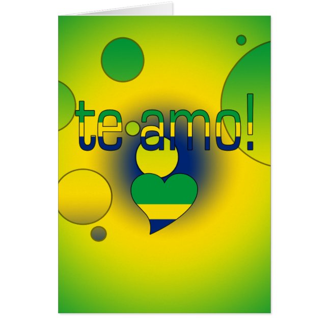 Te Amo! Brasilien-Flagge färbt Pop-Kunst (Vorne)