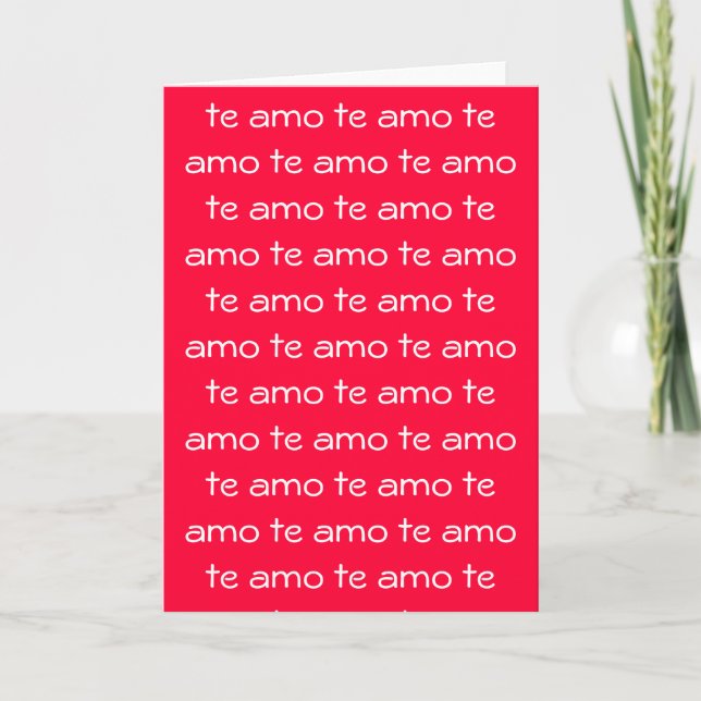 te Amo - Karte (Vorderseite)