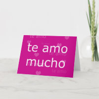Te Amo, Karte