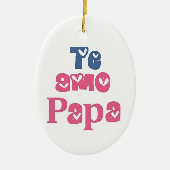 Te Amo-Papa Keramikornament (Vorne)