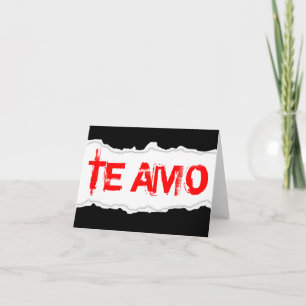 TE AMO (Seite gerissen) Feiertagskarte