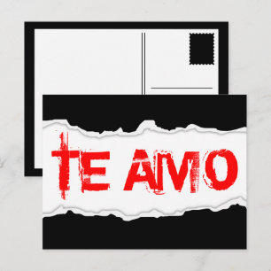 TE AMO (Seite gerissen) Feiertagspostkarte