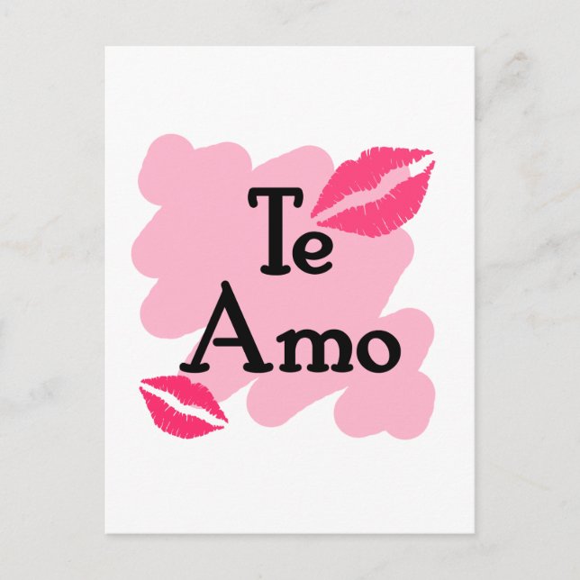 Te Amo - Spanisch I Liebe Sie Postkarte (Vorderseite)