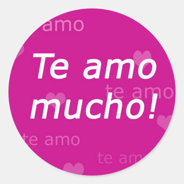 Te Amo Sticker (Vorderseite)