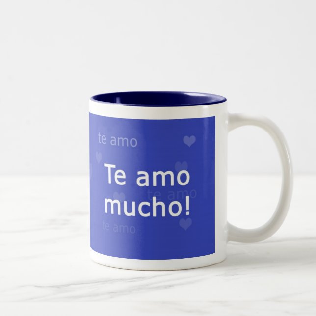 Te Amo-Tasse Zweifarbige Tasse (Rechts)
