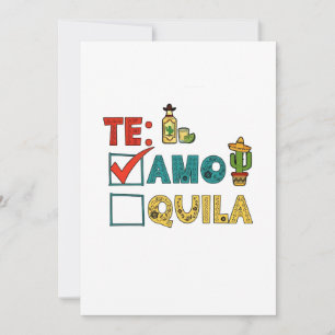 Te Amo Tequila Cinco De Mayo Funny Einladung