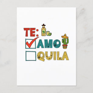 Te Amo Tequila Cinco De Mayo Funny Feiertagspostkarte