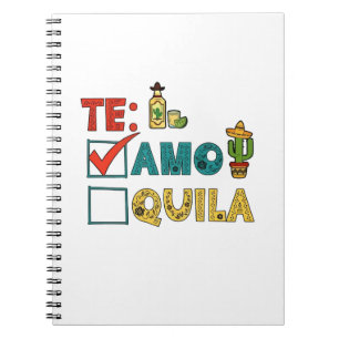 Te Amo Tequila Cinco De Mayo Funny Notizblock