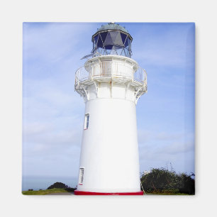 Te Araroa, Neuseeland. Ein Leuchtturm gibt Magnet