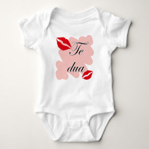 Te DUA - Albanisch - i-Liebe Sie Baby Strampler