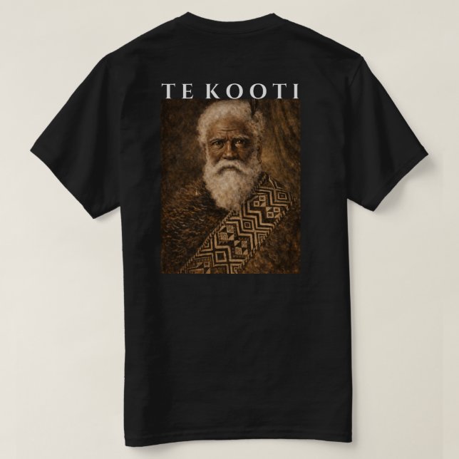 Te Kooti Arikirangi Te Turuki, Maori Leader T-Shirt (Design Rückseite)