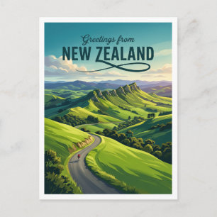 Te Mata Peak und die Hügel von Hawke's Bay Postkarte