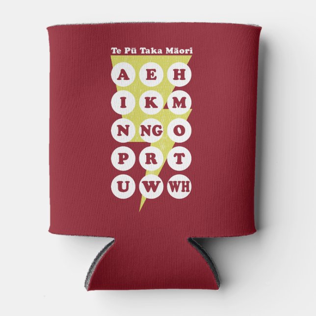 Te Pu Taka Maori Maori Alphabet Dosenkühler (Vorderseite)