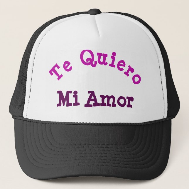 Te Quiero Mi Amor Trucker Hat Truckerkappe (Vorderseite)