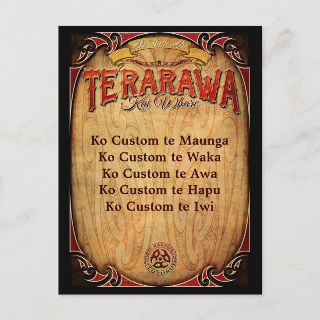 Te Rarawa Pepeha Postkarte (Vorderseite)