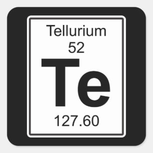 Te - Tellurium Quadratischer Aufkleber