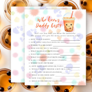 Tea baby shower - Game Who knows daddy best