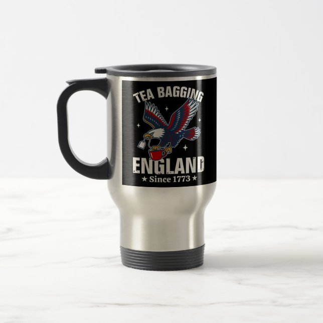 Tea Bagging England seit 1773 - 4. Juli Reisebecher (Links)