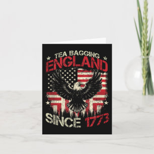 Tea Bagging England seit 1773 4. Juli Vintag Karte