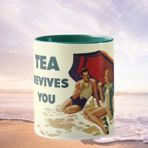 Tea belebt Sie Tasse