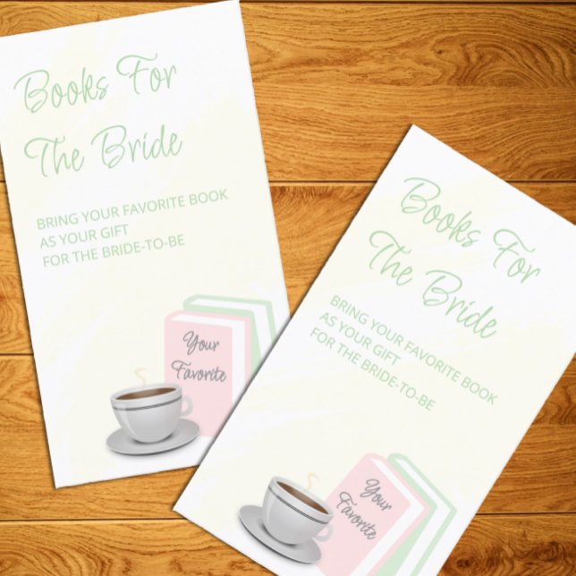 Tea & Books Bridal Shower Books For The Bride Begleitkarte (Von Creator hochgeladen)