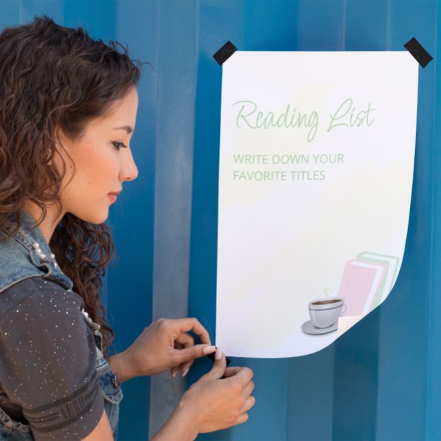Tea & Books Bridal Shower Reading List Poster (Von Creator hochgeladen)