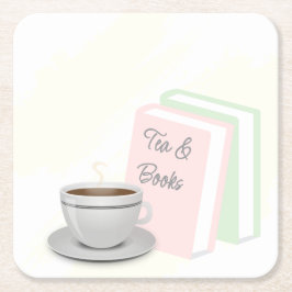 Tea & Books Bridal Shower Rechteckiger Pappuntersetzer