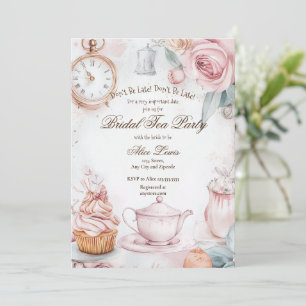 Tea Bridal Dusche Einladung, Alice Bridal Tee Einladung