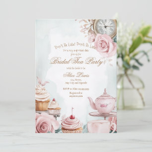 Tea Bridal Dusche Einladung, Alice Bridal Tee Einladung