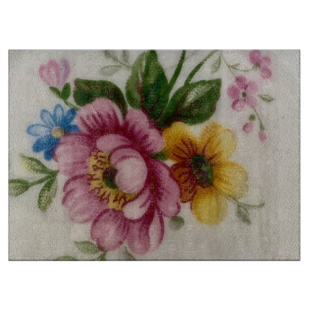 Tea Cup Bouquet  Schneidebrett (Vorderseite)