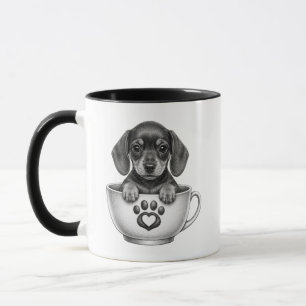 Tea Cup Dachshund Welpe Tasse