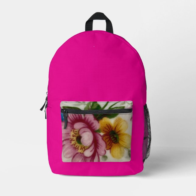 Tea Cup Floral Bouquet  Bedruckter Rucksack (Vorderseite)