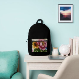 Tea Cup Floral Bouquet Bedruckter Rucksack