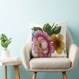 Tea Cup Floral Bouquet Kissen