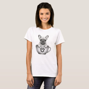 Tea Cup Französische Bulldogge Welpe T-Shirt