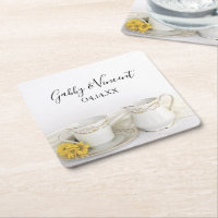 Tea Cup mit gelben Daisies Hochzeit