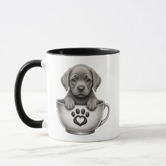 Tea Cup Silber Labrador Retriever Welpe Tasse