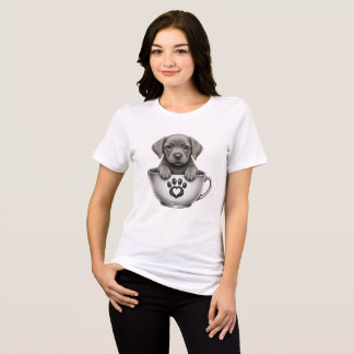 Tea Cup Silber Labrador Retriever Welpe Tri-Blend Shirt