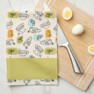 Tea Cup Tea Towel Herbs Cottage Core Rustic Towels Geschirrtuch