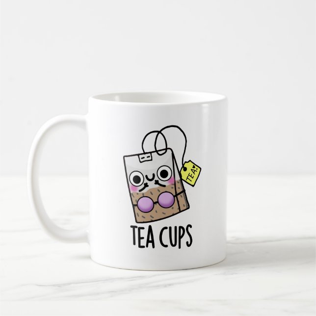 Tea Cups Funny Bra Puns Kaffeetasse (Links)