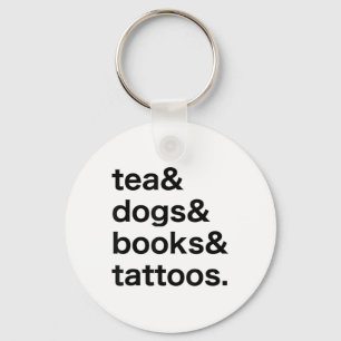Tea Dogs Books Tattoos _1 Schlüsselanhänger