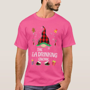 Tea Drinking Gnome Familie Matching Weihnachten Pa T-Shirt