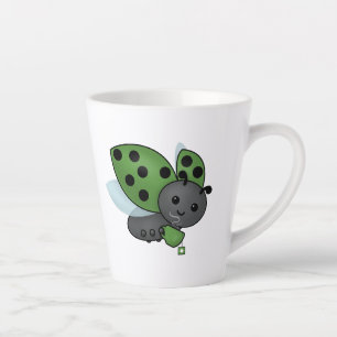 Tea Drinking Ladybug Latte Tasse