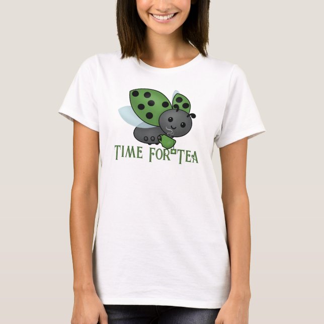 Tea Drinking Ladybug T-Shirt (Vorderseite)