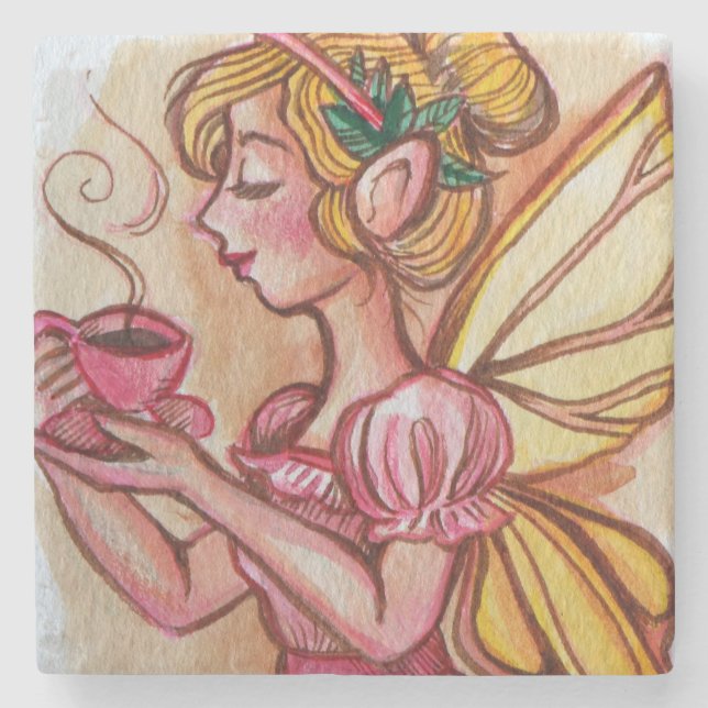 Tea Fairy Steinuntersetzer (Vorderseite)