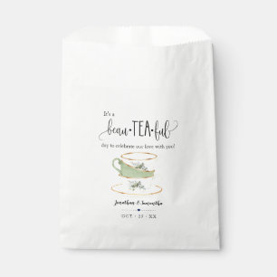 Tea Favor Bags Grünpflanzen Eukalyptus Hochzeitsta Geschenktütchen