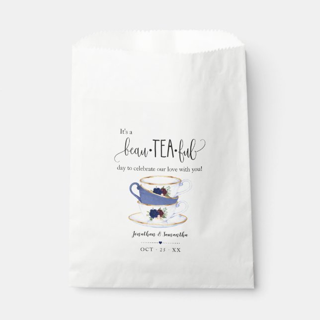 Tea Favor Bags Marinesack Gastgeschenk Hochzeit Geschenktütchen (Vorderseite)